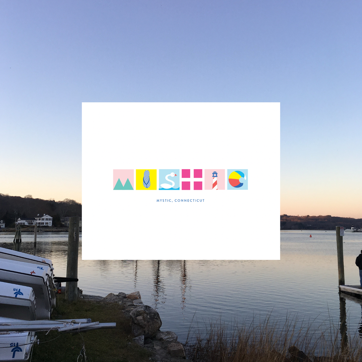 Mystic Shoreline Alphabet Print - Framed