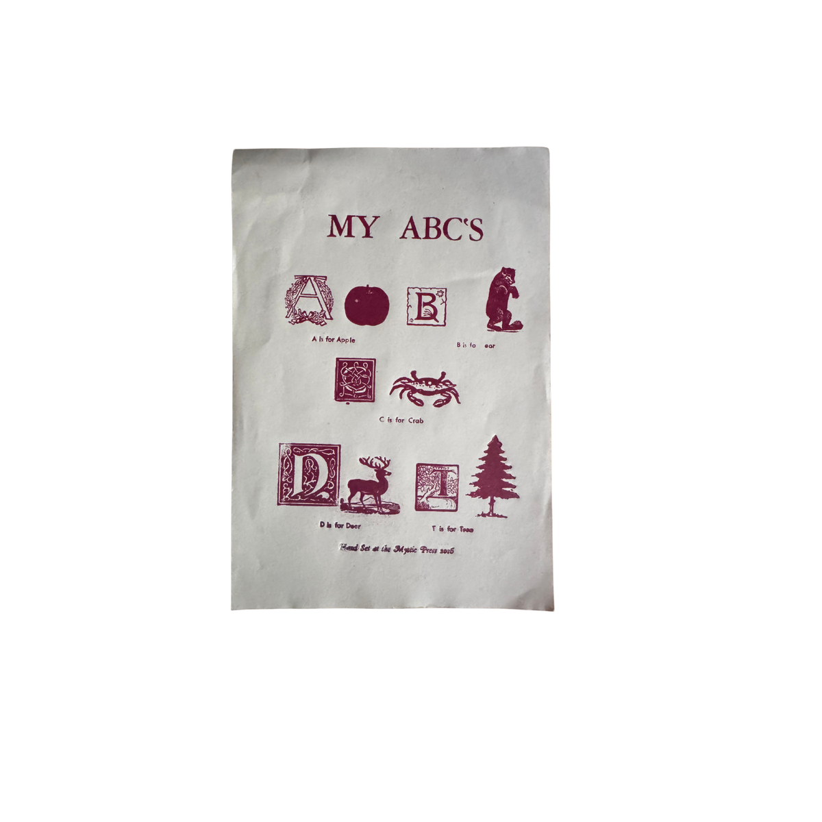 My ABC's Letterpress Print