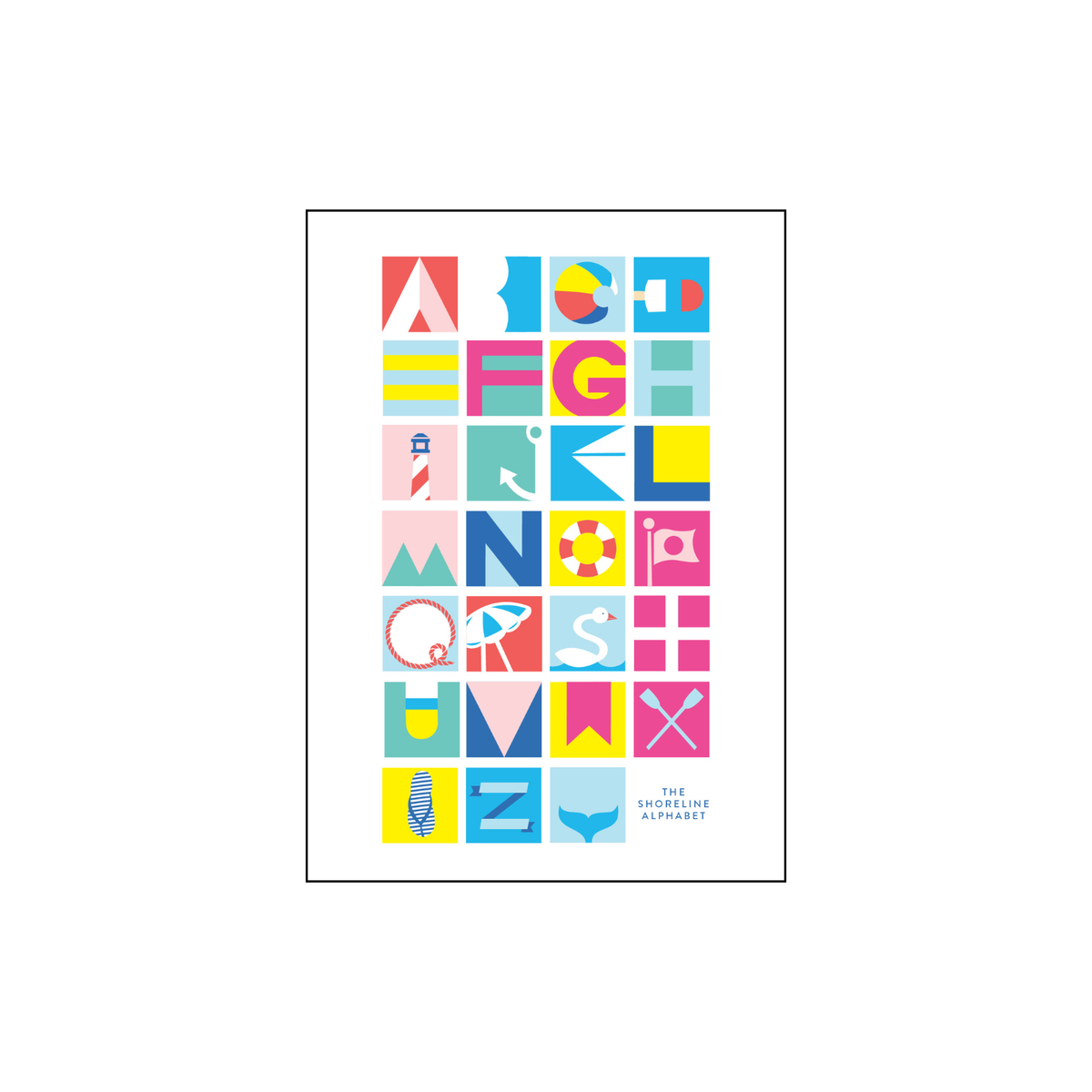 Shoreline Alphabet Print / Framed