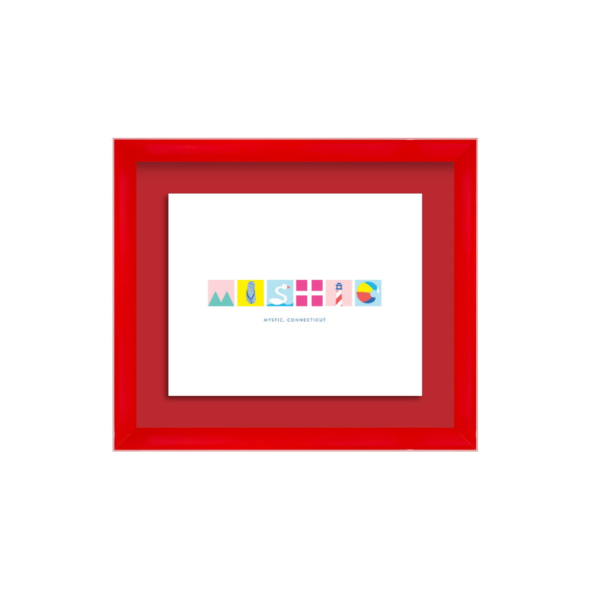Mystic Shoreline Alphabet Print - Framed