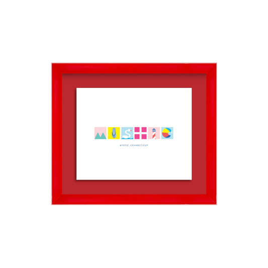 Mystic Shoreline Alphabet Print - Framed
