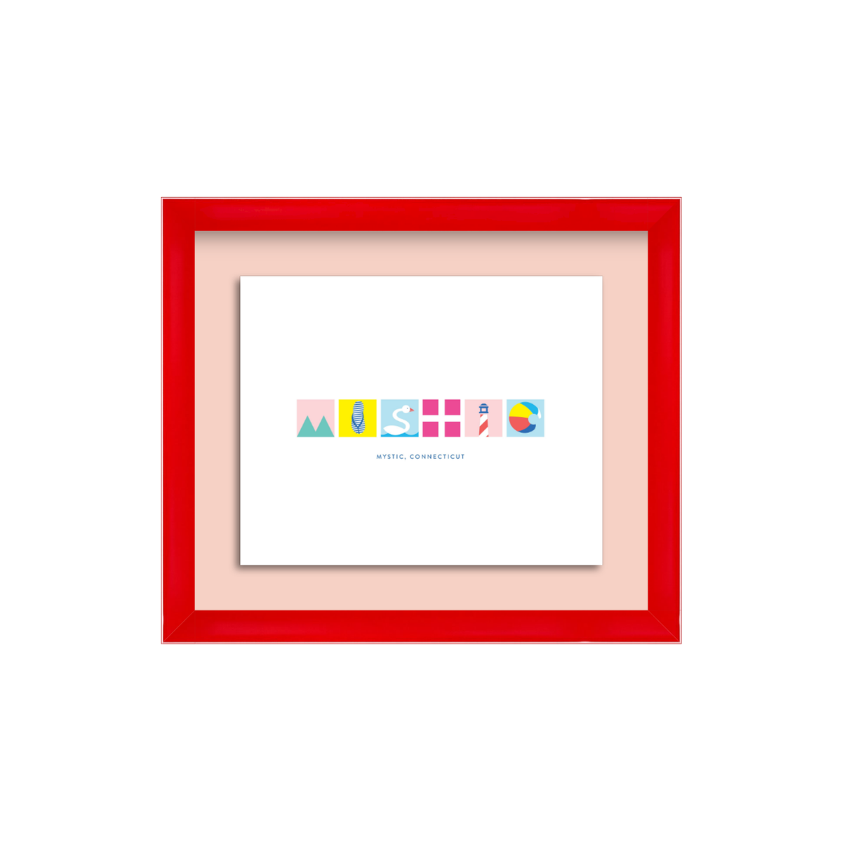 Mystic Shoreline Alphabet Print - Framed