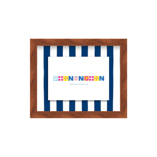 Stonington Shoreline Alphabet Print  / Framed